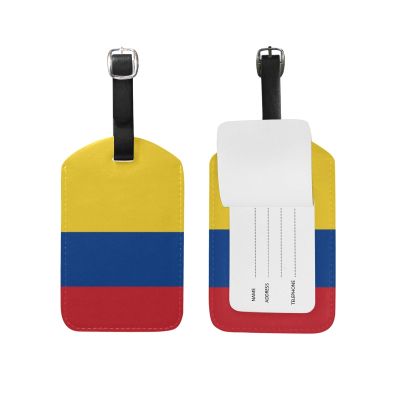 Ainans Colombian Flag Luggage Tags Travel ID Bag Tag for Suitcase 1 Piece