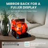 Better Display Cases Acrylic Display Case for Collectibles, Full Size Soccer Ball Display Case, Blue Risers & Black Base, Handcrafted Showcase Box.DIM;9.75" L x 9.75" W x 9.75" H. (A027-BLR) view 2