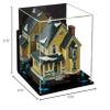 Better Display Cases Versatile Acrylic Display Case - Medium Square Box with Mirror, Wall Mount and Light Blue Risers 9.75" x 9.75" x 9.75" (A027-BLR) view 4