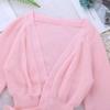 Alvivi Kids Girls Long Sleeve Ballet Dance Dress Cardigan Sweater Knit Wrap Top Autumn Winter Outwear Pink 5-6 view 4