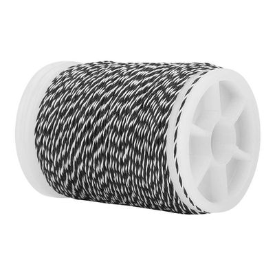 Tbest Archery Supplies,Empty Bow String On Spool,Bowstring Serving,Archery Serving Thread 120m Nylon String Serving Thread for Bowstring Archery Supplies(Black+White)