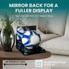 Better Display Cases Acrylic Display Case for Collectibles, Full Size Soccer Ball Display Case, Blue Risers & Black Base, Handcrafted Showcase Box.DIM;9.75" L x 9.75" W x 9.75" H. (A027-BLR) view 2