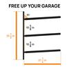 Yes4All Heavy Duty Steel Wall Mount Paddle Board Racks, Surfboard Hanger with Padded Foam, Store & Display Up to 3 Surfboards, Snowboards, Longboards, Black, 34.25" x 5.51" x 3.54" view 2