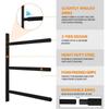 Yes4All Heavy Duty Steel Wall Mount Paddle Board Racks, Surfboard Hanger with Padded Foam, Store & Display Up to 3 Surfboards, Snowboards, Longboards, Black, 34.25" x 5.51" x 3.54" view 3