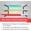 Yes4All Heavy Duty Steel Wall Mount Paddle Board Racks, Surfboard Hanger with Padded Foam, Store & Display Up to 3 Surfboards, Snowboards, Longboards, Black, 34.25" x 5.51" x 3.54" view 4