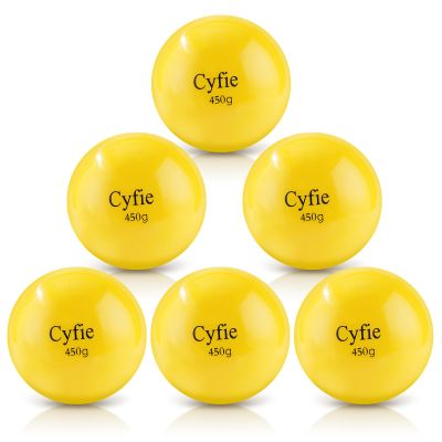 Cyfie 6-Pack Weighted Balls, Weighted Softballs Baseballs for Hitting Training, Baseball Softball Batting Trainers, Heavy Balls for Batting Practice, Baseball Coaching Accessories (3.2 in, 16 oz)