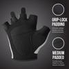 5307 Womens Designer Workout Gloves | Low Sweat Diamond Mesh Fabric w/ Grip-Lock Silicone Palm (White, Large) view 3