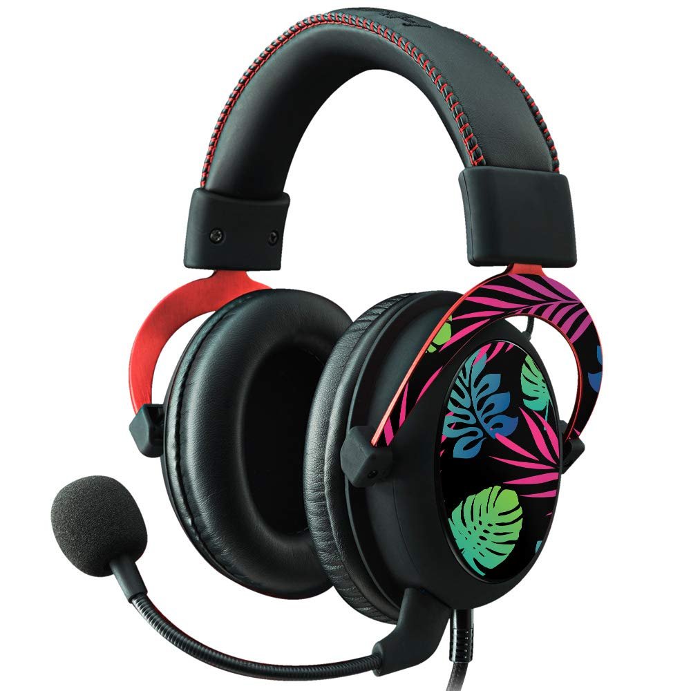 MightySkins Skin Compatible with Kingston HyperX Cloud II Gaming Headset - Neon Tropics | Protective, Durable, and Unique Vinyl Decal wrap Cover | Easy to Apply, Remove | Made in The USA