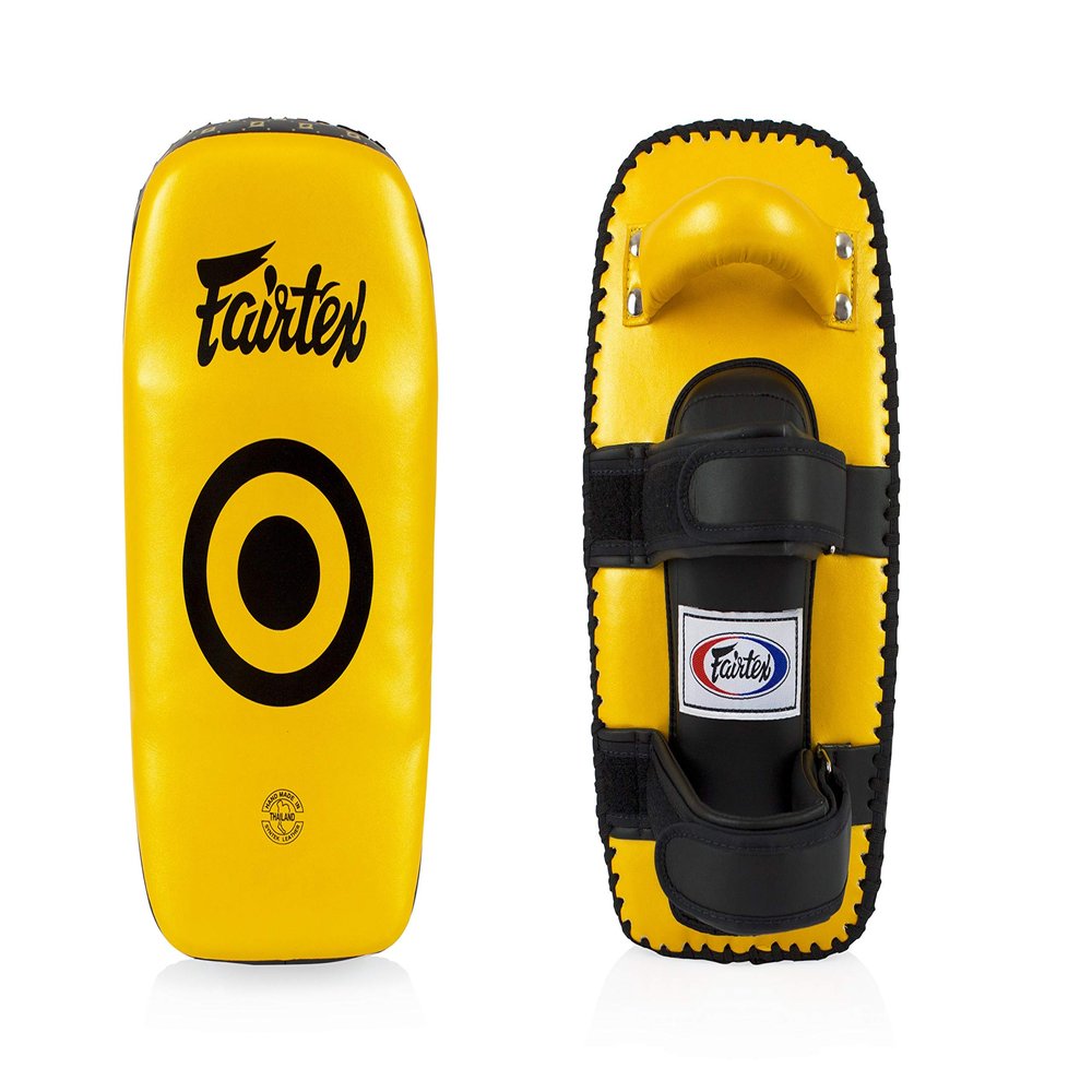 Fairtex KPLC5 Muay Thai Kickboxing Lightweight Thai Pads (Black/Gold)