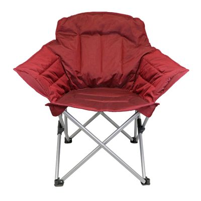 Zenithen Limited Foldable Portable Guidesman Padded Folding Chair, Perfect for Camping, Outdoor Sporting Events, Patio Furniture and Campires, Red (Pack of 1)