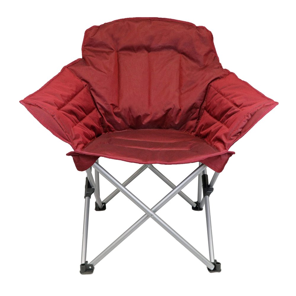 Zenithen Limited Foldable Portable Guidesman Padded Folding Chair, Perfect for Camping, Outdoor Sporting Events, Patio Furniture and Campires, Red (Pack of 1)