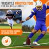 True Strike Pro Football Kicking Tee - Ultimate Football Tee Compatible with All Ball Sizes, Bonus Goal Kicking Tracker, Field Goal Football Holder (Grey & Orange) view 2