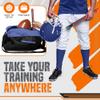 True Strike Pro Football Kicking Tee - Ultimate Football Tee Compatible with All Ball Sizes, Bonus Goal Kicking Tracker, Field Goal Football Holder (Grey & Orange) view 4