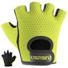5307 Womens Designer Workout Gloves | Low Sweat Diamond Mesh Fabric w/ Grip-Lock Silicone Palm (Green, Large) view 1