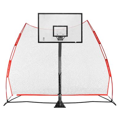Rukket Basketball 12x13 Return Net Guard and Backstop, Hoop Rebound Back Netting Attachment for Yard, Home & Residential Use, Barrier System for Safety and Retention (XL Return Net)