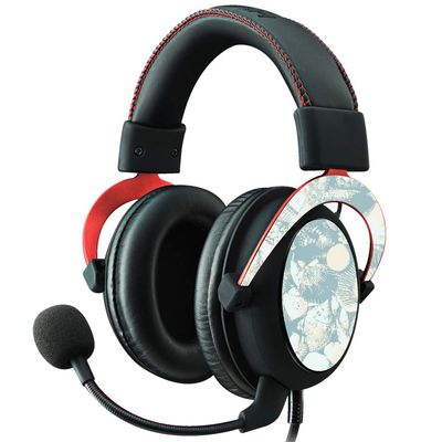 MightySkins Skin Compatible with Kingston HyperX Cloud II Gaming Headset - Blue Seashells | Protective, Durable, and Unique Vinyl Decal wrap Cover | Easy to Apply, Remove | Made in The USA