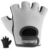 5307 Womens Designer Workout Gloves | Low Sweat Diamond Mesh Fabric w/ Grip-Lock Silicone Palm (White, X-Small) view 1