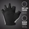 5307 Womens Designer Workout Gloves | Low Sweat Diamond Mesh Fabric w/ Grip-Lock Silicone Palm (White, X-Small) view 3