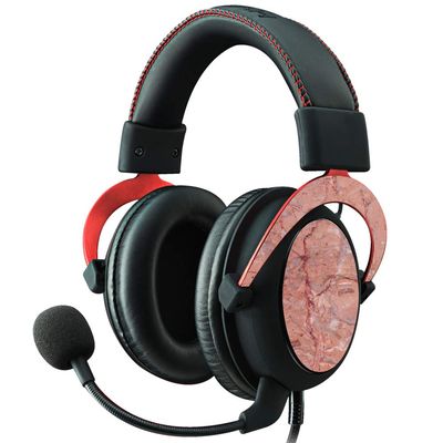 MightySkins Skin Compatible with Kingston HyperX Cloud II Gaming Headset - Pink Marble | Protective, Durable, and Unique Vinyl Decal wrap Cover | Easy to Apply, Remove | Made in The USA