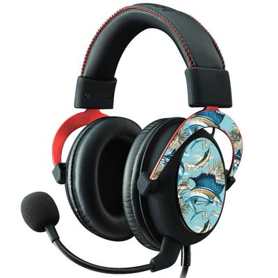 MightySkins Skin Compatible with Kingston HyperX Cloud II Gaming Headset - Island Fish | Protective, Durable, and Unique Vinyl Decal wrap Cover | Easy to Apply, Remove | Made in The USA