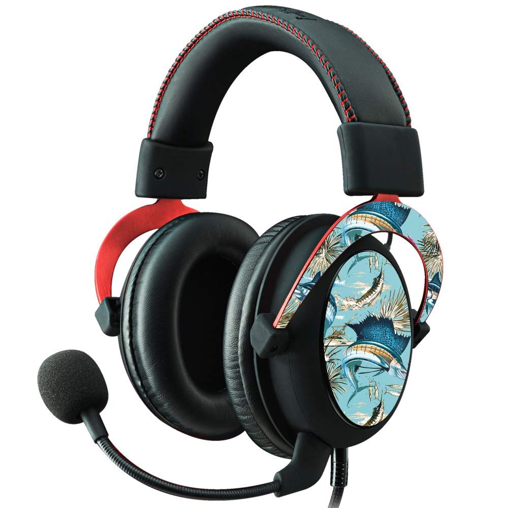 MightySkins Skin Compatible with Kingston HyperX Cloud II Gaming Headset - Island Fish | Protective, Durable, and Unique Vinyl Decal wrap Cover | Easy to Apply, Remove | Made in The USA