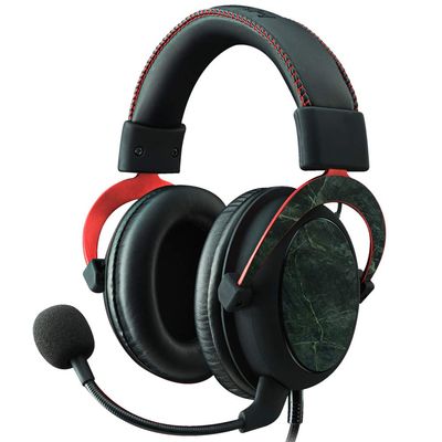 MightySkins Skin Compatible with Kingston HyperX Cloud II Gaming Headset - Green Marble | Protective, Durable, and Unique Vinyl Decal wrap Cover | Easy to Apply, Remove | Made in The USA