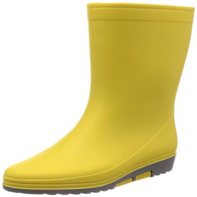ASAHI() Women's Rain Shoes, Mid Type, Made in Japan, Yellow (Mustard), 22.5 cm 2E