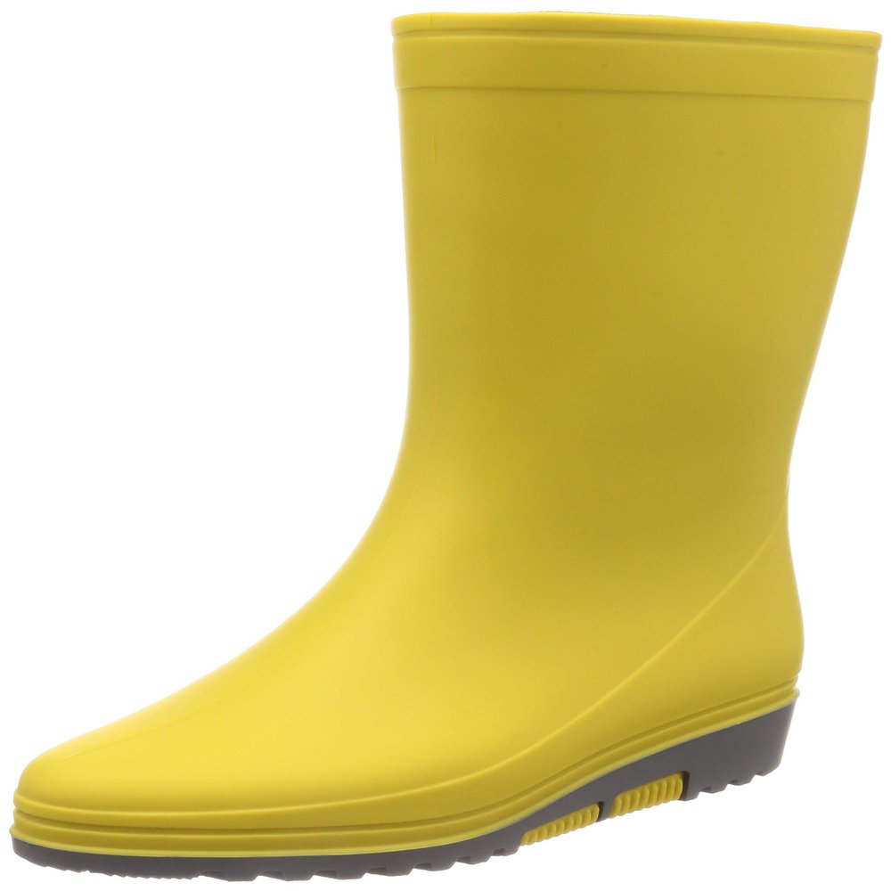 ASAHI() Women's Rain Shoes, Mid Type, Made in Japan, Yellow (Mustard), 22.5 cm 2E