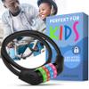 Bchel Sekura 60501209 Unisex Children's Combination Lock 120 cm with Coloured Cover 4 Digits Programmable Black One Size view 1
