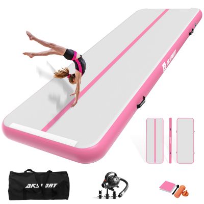 AKSPORT Gymnastic Inflatable Tumbling Mat,Training Mat for Exercise with Air Pump