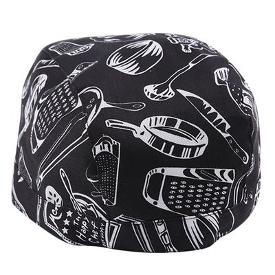 Almencla Chefs Skull Cap Women Catering Clubber,Cooks,Butchers Uniform Hat, Print, as described