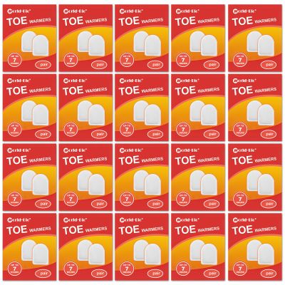 WORLD-BIO Toe Warmers for Feet, Long Lasting Safe Natural Odorless Air Activated Up to 7 Hours of Heat, Disposable Toe Warmers Hot Hands Feet for Men Women, 20 Pairs