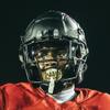 Loudmouth Football Mouth Guard - 3D Chrome Beast Football Mouthpiece, Fits Adult & Youth Ages 5+, Accessories Mouth Guard (3D Beast - Chrome White/Gold) view 2