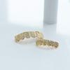24K Gold Plated Grillz Caps Top & Bottom Set for New Custom Fit Hip Hop Style + 2 Extra Molding Bars view 2