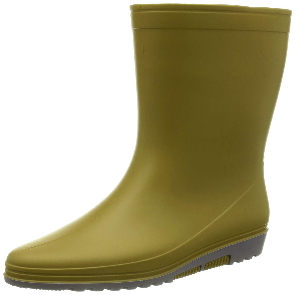 ASAHI() Women's Rain Shoes, Mid Type, Made in Japan, Green, 22.0 cm