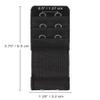 Akstore 6 Pieces Women's Soft Comfortable Elastic Bra Extenders Bra Extension Strap 2 Hook 3 Row Lady's Bra Extender Bra Band (Black) view 2