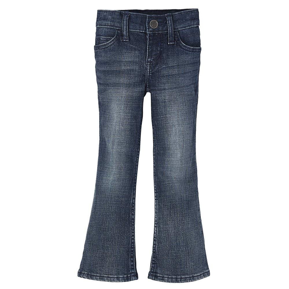 Wrangler Girls' Stretch Boot Cut Jean, Mid Blue, 6