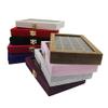 Funnuf 24 Grids Velvet Multipurpose Jewelry Display Storage Box Tray Holder for Ring Earrings, Rose Red view 2