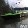 Big Air Ice Wakeboard Tower (Polished Aluminium) - Universal, Collapsible Boat Wake Tower - Accommodates 62" - 103" Mounting Width - 16' or Longer Boat Compatible view 2
