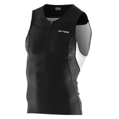 ORCA Men's Core Tri Tank (Black/White, Small)