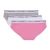 Calvin Klein Kids Girls' Modern Cotton Bikini Underwear 3-Pack, Sachet Pink/Classic White/Heather Grey, X-Large view 3