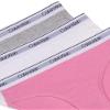 Calvin Klein Kids Girls' Modern Cotton Bikini Underwear 3-Pack, Sachet Pink/Classic White/Heather Grey, Small view 2