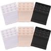 Akstore 6 Pieces Women's Soft Comfortable Elastic Bra Extenders Strap 4 Hook 3 Row Lady's Bra Extender Band (Multicolors) view 1