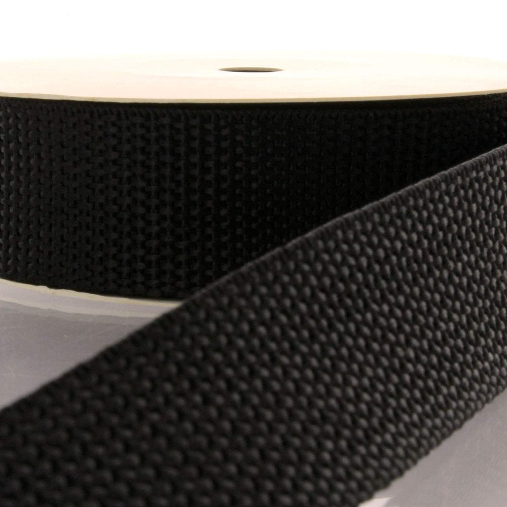HBC | 1 Inch Polypropylene Webbing - Black 25 Yards