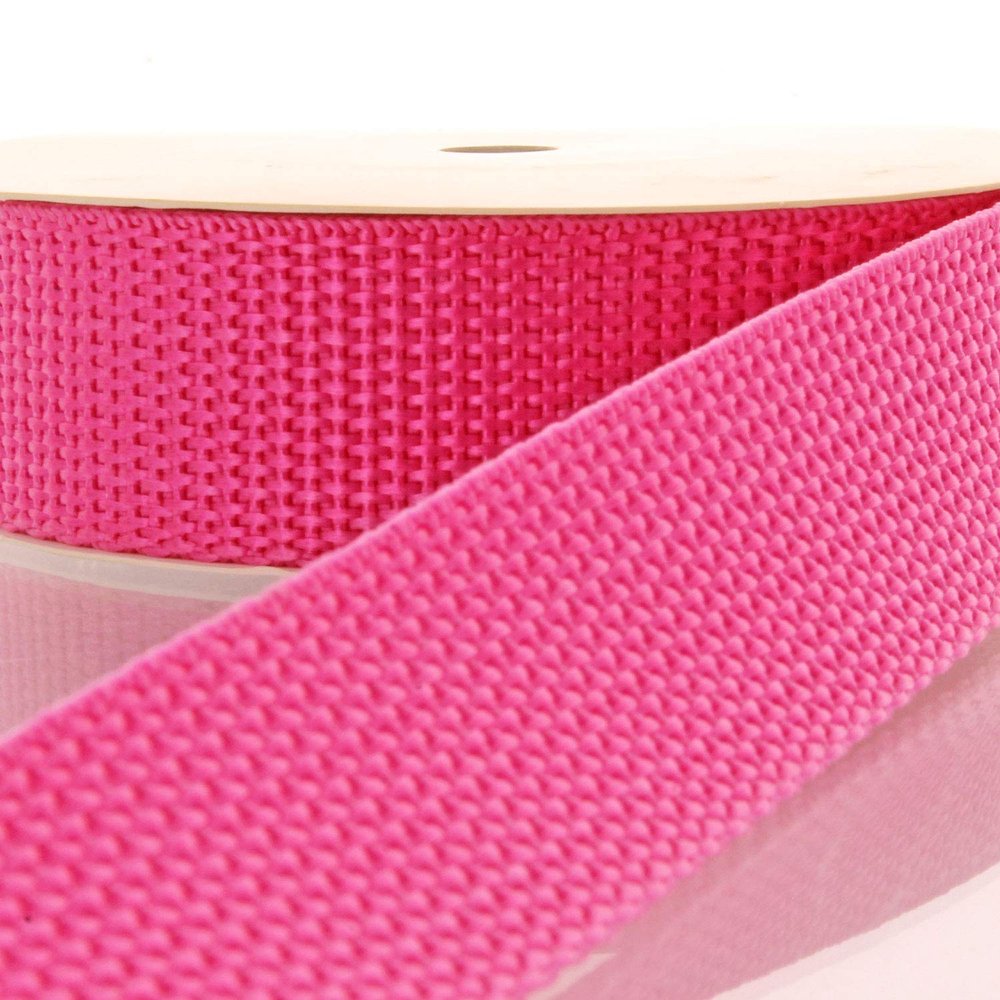 HBC | 1 Inch Polypropylene Webbing - Hot Pink 25 Yards