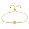 ELEGANT CONFETTI Venice 18k Yellow Gold Plated Cubic Zirconia Bolo Fashion Bracelet view 1