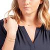 ELEGANT CONFETTI Venice 18k Yellow Gold Plated Cubic Zirconia Bolo Fashion Bracelet view 3