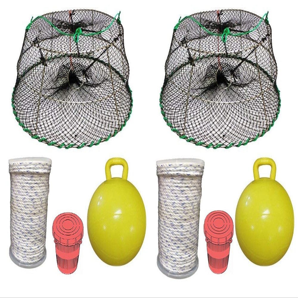 KUFA SportsTower Style Stainless Steel Prawn Trap(30"x20"x12") with Prawn Trap Accessory Combo (CT76+PAM5) x2