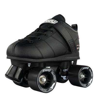 Crazy Skates Rocket Roller Skates - Quad Skates for Men and Women - Black (Size: Mens 5 / Womens 6)