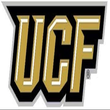 4 Inch UCF Logo Decal Knights University of Central Florida Removable Wall Sticker Art NCAA Home Room Decor 3 1/2 by 1 Inches